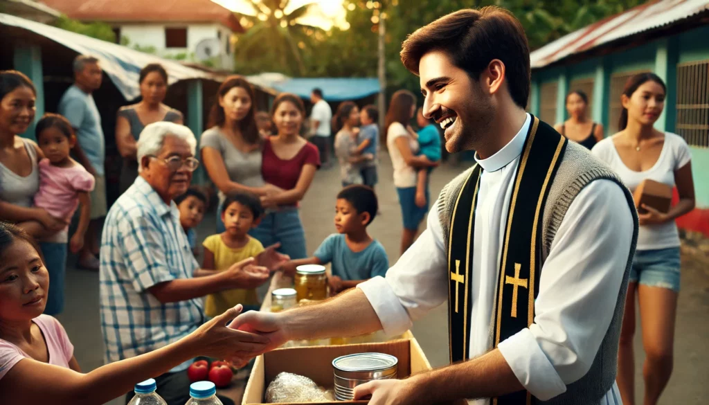 Sacerdote Católico en Servicio Comunitario